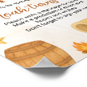 カウボーイウエスタンロデオ誕生日タイムカプセルサイン ポスター (角)