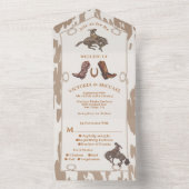 カウボーイウエスタンロデ結婚オ オールインワン招待状 (内側)