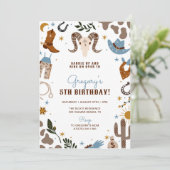 カウボーイウエスタンワイルドウエストロデオ誕生日 招待状 (スタンド正面)