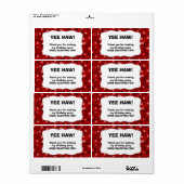 カウボーイウォーターボトルカスタマイズの好みだ！-レッド ラベル (フルシート)