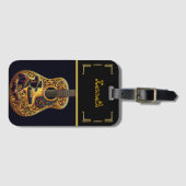 カウボーイエレガンスアコースティックギターデザイン ラゲッジタグ (正面横)