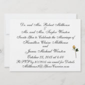 カウボーイエレガントハットイエローローズ結婚式招待状 招待状 (裏面)