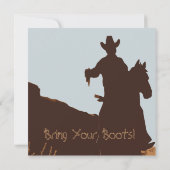 カウボーイオンホースカントリーウェスタン結婚式招待状 招待状 (裏面)