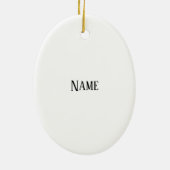 カウボーイオンホースシルエットオーナメント セラミックオーナメント (裏面)