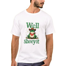 カウボーイカエル ウェスタン ミームTシャツ Well Sheeyit 