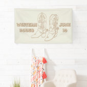 カウボーイカスタムブーツのバナー 横断幕 (インサイチュ)