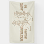 カウボーイカスタムブーツのバナー 横断幕 (縦)