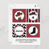 カウボーイカップケーキトッパー ポストカード (正面/裏面)