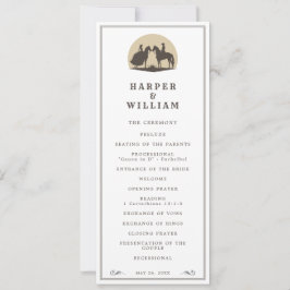 カウボーイカップル結婚式プログラム 招待状