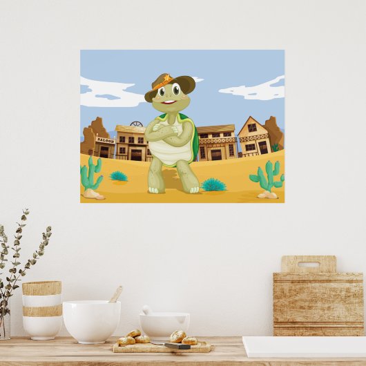 カウボーイカメ ポスター (キッチン)