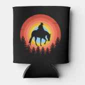 カウボーイカラフル夕日 缶クーラー (正面)