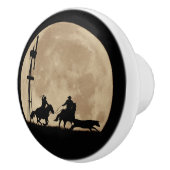 カウボーイカントリーウェスタンチームローピング セラミックノブ (右)