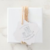 カウボーイカントリーウェスタンテーマブルーベビーシャワー フェイバータグ (箱)