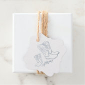 カウボーイカントリーウェスタンテーマブルーベビーシャワー フェイバータグ (箱)