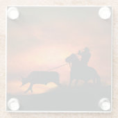 カウボーイカントリーウェスタンドリンク ガラスコースター (裏面)