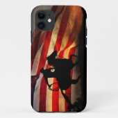 カウボーイカントリーウエスタンアメリカン国旗のロデオ Case-Mate iPhoneケース (裏面)