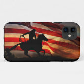 カウボーイカントリーウエスタンアメリカン国旗のロデオ Case-Mate iPhoneケース (裏面(横))