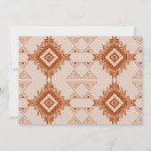 カウボーイカントリーウエスタンデザートテラコッタ結婚ズ サンキューカード (裏面)