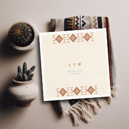 カウボーイカントリーウエスタンデザートテラコッタ結婚ズ スタンダードランチョンナプキン