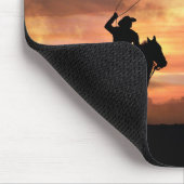 カウボーイカントリーウエスタンロデオロープ マウスパッド (コーナー)