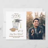 カウボーイカントリー写真卒業発表 招待状 (正面)