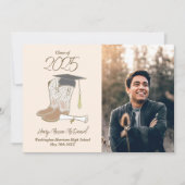 カウボーイカントリー写真卒業発表 招待状 (正面)