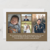 カウボーイカントリー写真卒業発表 招待状 (裏面)