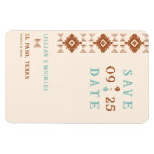 カウボーイカントリー西シックな結婚式の日付を保存 マグネット (横)