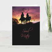 カウボーイカントリー西ソウルメイト私はあなたを愛 カード (正面)