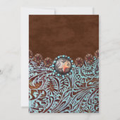 カウボーイカントリー西結婚のリハーサルのディナー 招待状 (裏面)