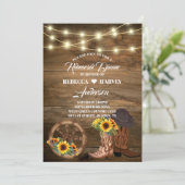 カウボーイカントリー西結婚のリハーサルのディナー 招待状 (スタンド正面)