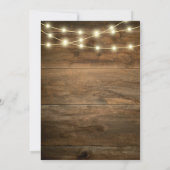 カウボーイカントリー西結婚のリハーサルのディナー 招待状 (裏面)