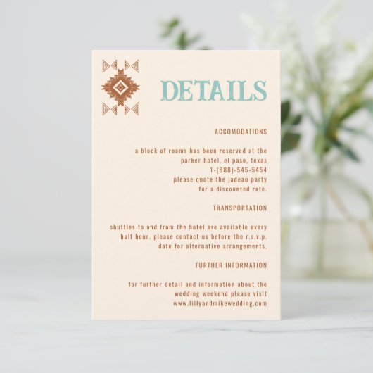 カウボーイカントリー西結婚の詳細エンクロージャカード エンクロージャーカード (スタンド正面)