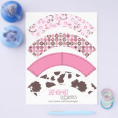 カウボーイカントリー西部のウォーターボトルラベル チラシ (シングル)