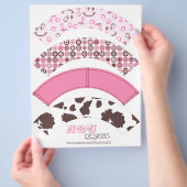 カウボーイカントリー西部のウォーターボトルラベル チラシ (手)