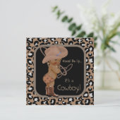 カウボーイカントリー西部の赤ちゃんシャワーエスニック 招待状 (スタンド正面)