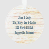 カウボーイカントリー西部カップル家族の名前 オーナメント (裏面)