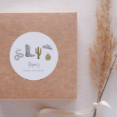 カウボーイカントリー赤ちゃんシャワーのお気に入り ラウンドシール