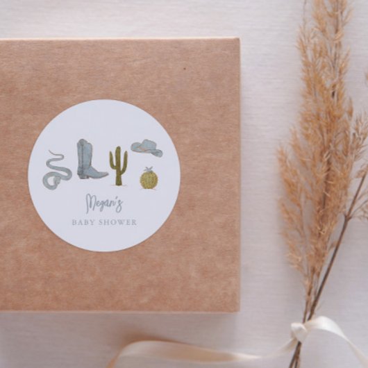 カウボーイカントリー赤ちゃんシャワーのお気に入り ラウンドシール