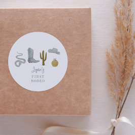 カウボーイカントリー1stバースデーパーティーのお気に入り ラウンドシール