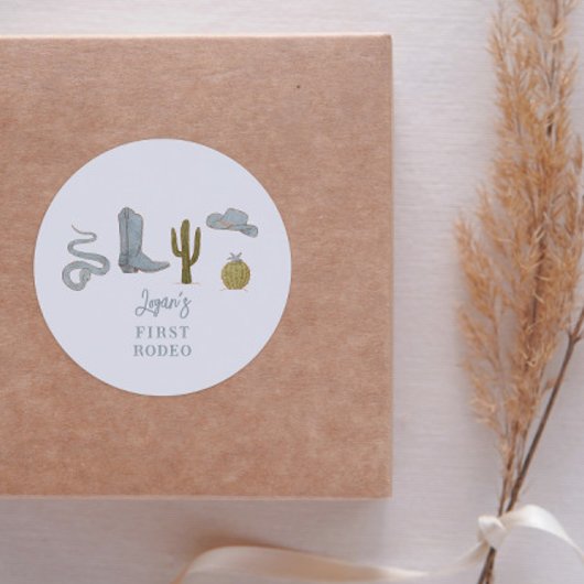 カウボーイカントリー1stバースデーパーティーのお気に入り ラウンドシール
