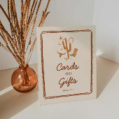 カウボーイカードとギフト赤ちゃんシャワーのサイン 台座サイン