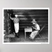 カウボーイカードを見ている遊調理師 ポスター (正面)