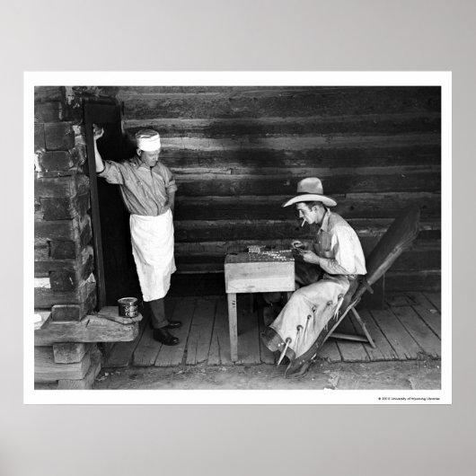 カウボーイカードを見ている遊調理師 ポスター (正面)