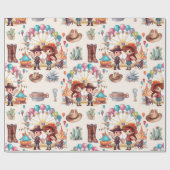 カウボーイカーニバルサーカスショー誕生日 ラッピングペーパー (フラット)