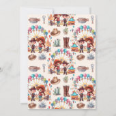 カウボーイカーニバルサーカスショー誕生日 招待状 (裏面)