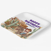 カウボーイガールオンホースバースデーパーティー ペーパープレート (傾斜あり)