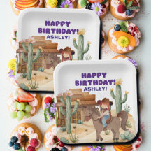 カウボーイガールオンホースバースデーパーティー