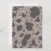 カウボーイガール誕生日グリッター牛プリントパーティー 招待状 (裏面)