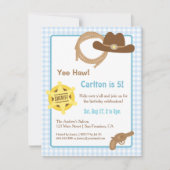 カウボーイキッズウェスタンバースデーパーティ招待状 招待状 (正面)